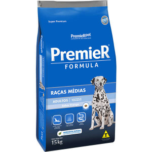 Ração Premier Pet Fórmula Frango Cães Adultos Raças Médias - 15kg